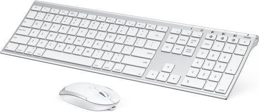 Bluetooth Keyboard Mouse for Mac, Ultra Slim Wireless Keyboard Mouse Combo for Mac, Multi-Device, Full Size, Rechargeable, for MacBook Pro, MacBook Air, iMac, iPad